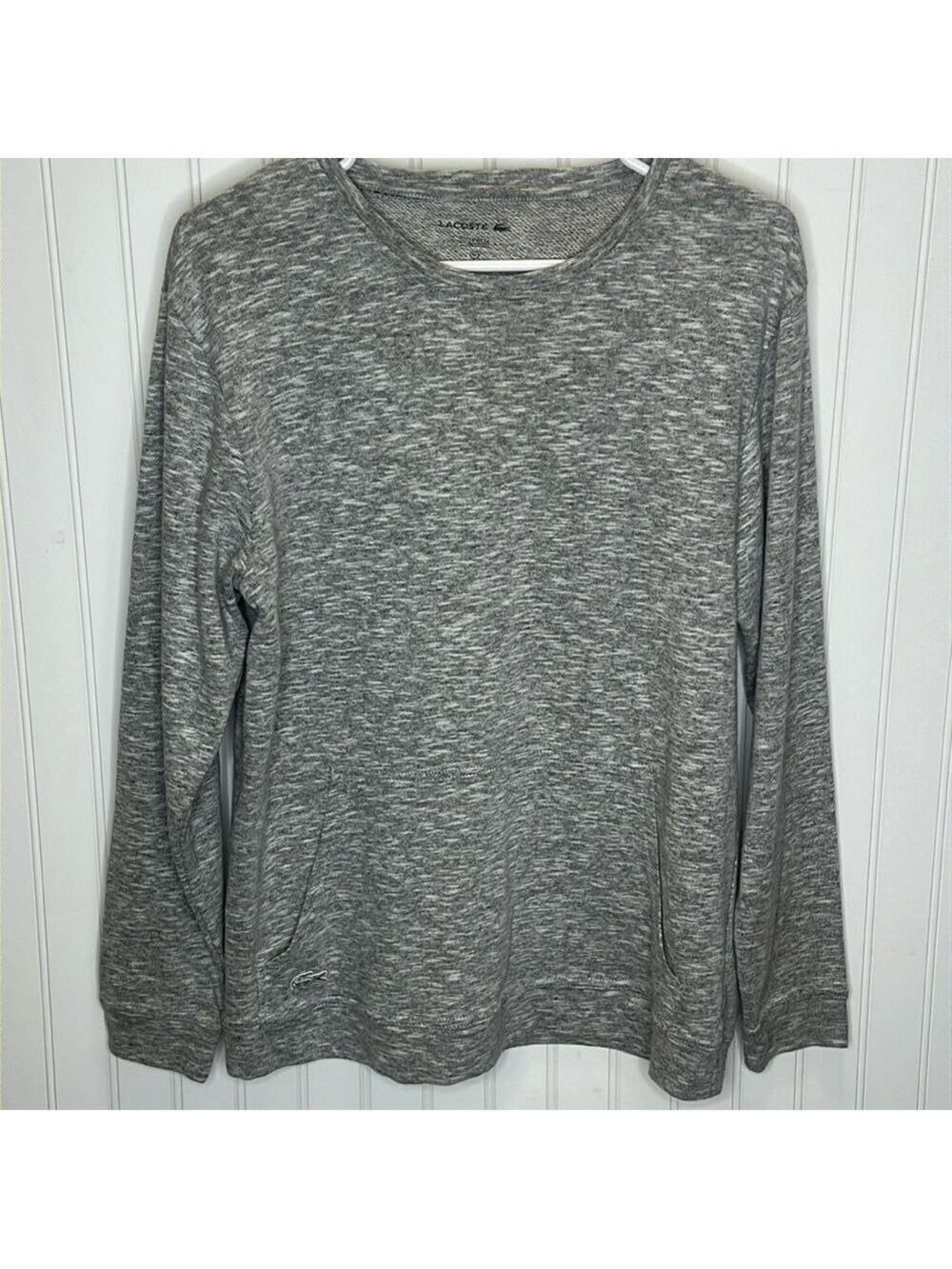 Lacoste Sleepwear Heather Gray Pajama Top Size Medium